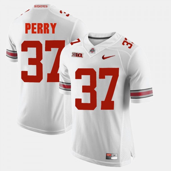 Ohio State Buckeyes Joshua Perry Men's #37 Game Alumni White College Football Jersey 2404ZYSV4